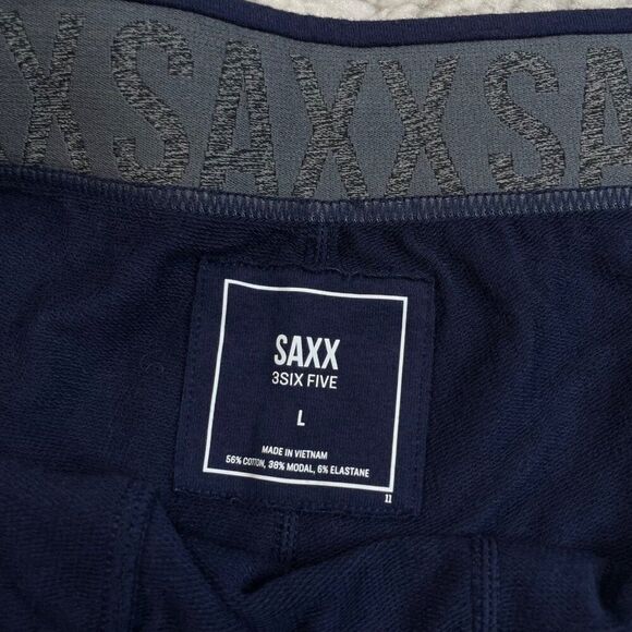 SAXX 3SIX FIVE Lounge Jogger Pants Navy Blue - Picture 3 of 7
